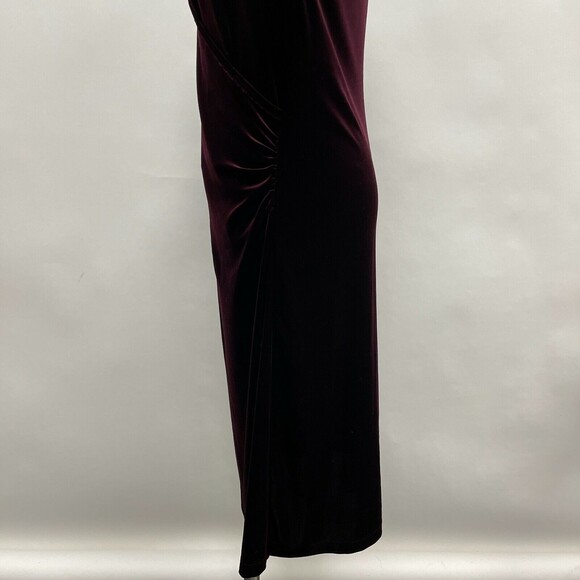 Perseption Concept Women's Body Con Dress Large Purple Maroon Velvet - Picture 4 of 9
